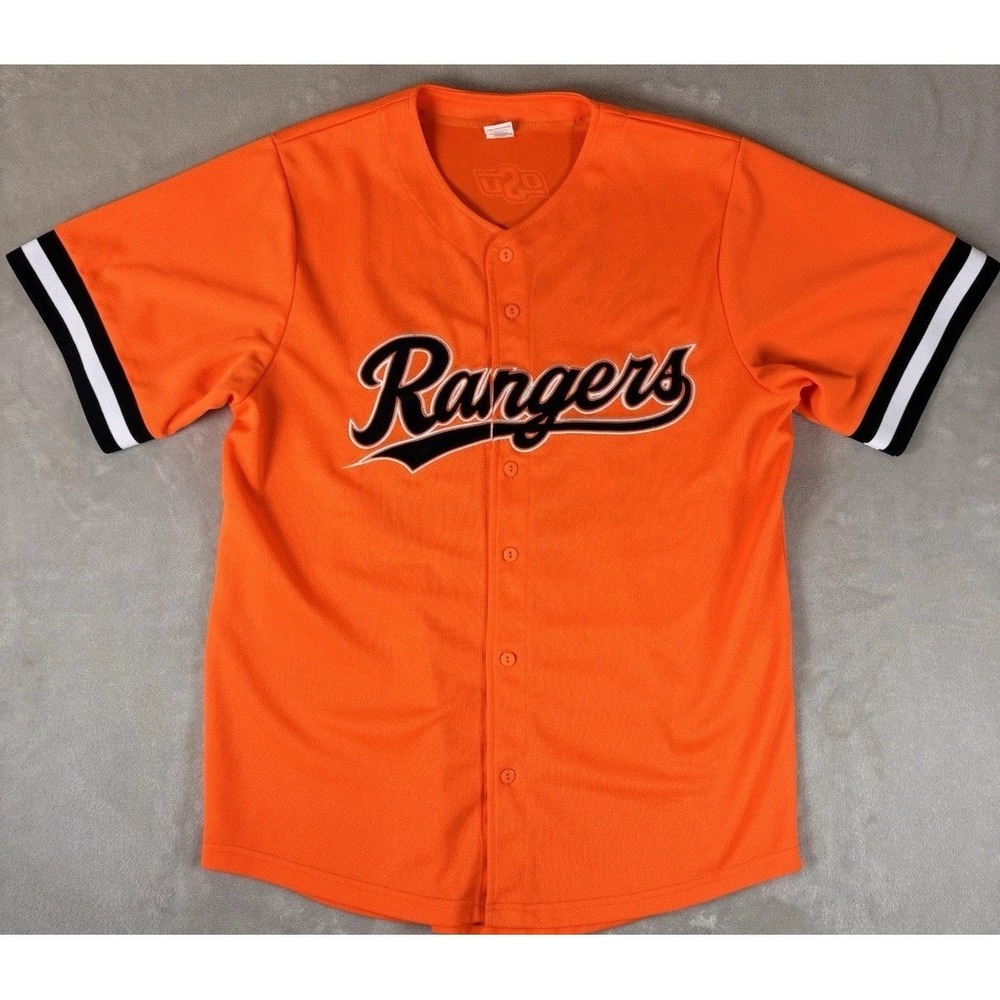 Texas Rangers X Oklahoma State Heaney 44 Baseball Jersey Mens M Orange OSU NCAA